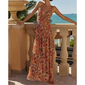 astr: halcyon dress - peach floral